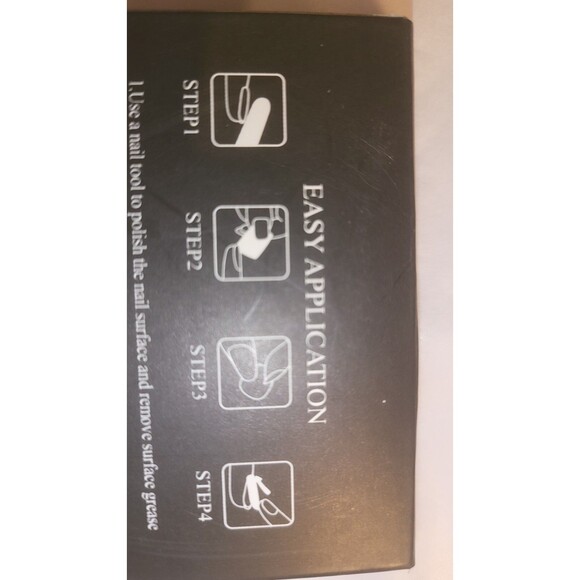 Artificial Nail Set 24pc Red / Glitter NIB - Picture 2 of 2